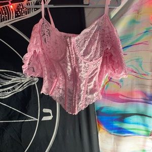 Baby Pink Lace Corset